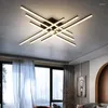 CHANDELIERS DT Decoração em casa Lâmpadas domésticas modernas Lâmpadas de teto atmosférico Led de teto LED Minimalista Arte linear Nórdica Luz 2022