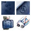 収納バッグ7pc/lotトラベルオーガナ圧縮性パッキングキューブ折りたたみ式スーツケースハンドバッグ荷物付きポータブル
