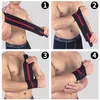 Support de poignet 1 paire Sport Bracelet Haltérophilie Gym Formation Brace Bretelles Wraps Crossfit Powerlifting Main Bandes