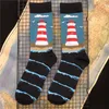 Chaussettes pour hommes Chaussettes en coton pour adultes Chaussettes drôles de vague de mer Voyage Phare de navigation Pharos Beacon OFFICIEL Design original 2021 Street Fashion T221011