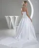 Suknia ślubna 2022 Projekt zamek błyskawiczny z ramienia niestandardowy rozmiar/kolor kościoła suknie Balll Stuns Rhinestone