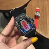 Luksusowe zegarki na męski zegarek mechaniczny RM037 Szwajcarski automatyczny ruch Sapphire Mirror Guma Pasek Designer Sport Wristwa