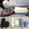 Clothing Storage Two-piece Plush Handbrake Cover Set Universal Shift Knob Super Thick Gearshift Warm Soft Black Car Interior Supplie