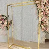 Party Decoration Shiny Gold Outdoor Artificial Flower Shelf Wedding Arch Frame Row Rack Baby Shower Birthday Baptism Balloon Backdrop