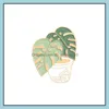 Pins Brooches Customized Alloy Brooches Lovely Cartoon Potted Plant Guibei Bamboo Dress Badge Cactus Aloe Plants Paint Enamel Pin 1 Dh69S