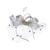 Berretti a sfera Nastri da donna Fascinator Party Mesh Fashion Feathers Hat and Wedding Baseball