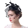 Berretti a sfera Nastri da donna Fascinator Party Mesh Fashion Feathers Hat and Wedding Baseball