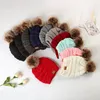 2022 Kerstmis CC volwassen winter warme hoed vrouwen zachte stretch kabel gebreide pom beanie girl ski￫n kerst b16