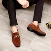 Markenname Herren Oxfords Kleid Drive Gommino Schuhe Matt polnisches Wildleder Walkanzug Freizeitgröße 38-45