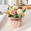 Decorative Flowers Nordic Fresh Artificial Plants Ceramic Potted Ornaments Home Decorations Crafts Wedding Festive Party Supplies 1piece