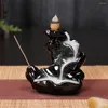 Fragrance Lamps Ceramic Waterfall Backflow Incense Burners Holder Censer Diffuser Home Decor