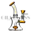 6 pouces Mini narguilé dab rig violet verre Bongs bécher Bong fumer conduite d'eau coloré huile Rigs tuyaux perc filtre épais bol capiteux clou de quartz