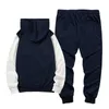 Herrspårsugnar Nya set Spring Autumn Man Sportswear Piece Set Sports Suit Fashion Jacketpant Sweatsuit Manlig träningsdräkt G221011