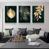 Pittura su tela Acquerello Decorazione nordica Foglia d'oro Tela Dipinti astratti Wall Art Poster e stampa Immagini decorative per soggiorno Decorazioni per la casa