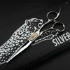 6.0 vente argent japonais cheveux ciseaux coiffure ciseaux coiffeur rasoir coupe de cheveux outils de coupe