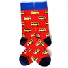 Chaussettes pour hommes 59 Style hommes heureux chaussettes drôles coton Tube équipage chaussette chien voiture lettre Flamingo tigre poulpe pastèque Fruits motif hommes Sokken T221011