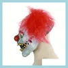 Masches da festa a casa divertente Clown Face Dance Cosplay Mask Maskcostumi di Party Maskcostumes Props Halloween Terror Men Masches Scarico RRA4564 DROP DEL OTUHT