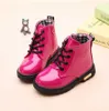 Boots 2022 New Winter Children Shoes Pu Pu Leather Proof Short Kids Snow Birls Boys Rubber Fashion Sneakers Y2210