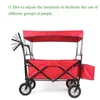 Coprisedili per auto per cani Sport Pieghevole pieghevole Utility Wagon Anti mosche con soffitto Carrello 100L Grande capacità di carico 75 kg Pet