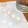 100 neue 925 Sterling Silver T Gold Heart Ohrring Frauen Rose -Studenthaar original Blue Box 10 mm dicker Piercing Love Designer Jewel9715756