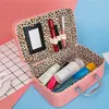 Bolsas cosméticas Caja de almacenamiento portátil Portable Lavado de la bolsa de lavado de la bolsa de maquillaje Crocodile Patrón cuadrado Bolsa de la cremallera con espejo con espejo