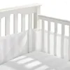 Oreiller Gris Mesh Crib Liner Respirant Bumper Standard Kids Full Size Wieg Ademend Bed Soild Color