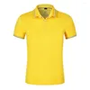 Herrpolos varumärke andningsbar polo t-shirt logotyp anpassad broderi personlig grupp diy fast färg toppar sommartröjor för män