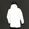 Men's Down Winter Parkas Men Big Pocket Night Reflective Trend Thicken Keep Warm Fashion Streetwear High Quality Male