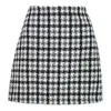 Skirts Vintage Plaid Bodycon Mini Women Elegant Short Skirt Casual High Waist A Shaped Jupe Femme