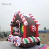 Modelo de trem de Natal inflável de publicidade simulada com balão de doces para o evento de promoção ao ar livre