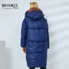 Damen Daunenparka MIEGOFCE Winter Frauen Verdickung Stehkragen Kapuze Lange Knie Helle Farben Große Taschen Jacke Weiblich Outwear D21517 221012