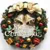 Christmas Decorations Elegant Red Dcor Wreath Champagne Gold Window Door Wall Ornament Home Halloween Ornaments