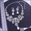 Wedding Jewelry Sets Wedding Bride Jewelry Tiara/Necklace/Earrings Set Korean Tiara Diamond Necklace Sets Accessories Wholesale101 Q Dhaqo