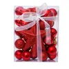 Decoração de festa 30pcs/caixa plástico 3cm Bolas de ornamentos de Natal decorações de árvores BUUBLE