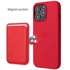 Mobilfodral Macsafe kortplånbok för Apple Magsafe magnetisk hållarefodral på iPhone 11 12 13 14 XS XR Samsung läderkortplats Y2210