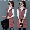 Gilets pour femmes Gilet Femme Sans Manches Long Gilet Veste Slim Fit Chaud Puffer Manteau Automne Hiver Coton Manteaux Épais Femmes Dames Casual