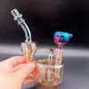 Mini verre épais eau bang narguilés huile dab plates-formes fumer tuyaux chicha avec bol accessoires