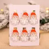 Décorations de Noël 6pcs / sac dessin animé en bois Santa Claus Snowman Agel Car Merry Tree Ornements Po Clip annue