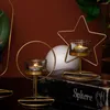 Candle Holders Dinner Gold Home Dekoracja ozdoby ślubne Pillar Craft Candelabra Tea Light Candlestick Vintage metalowy uchwyt