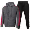 Tute da uomo Primavera Autunno Uomo Tuta Casual Set Pantaloni da uomo con cappuccio Abbigliamento sportivo Giacche Pantaloni Set di pezzi Hip Hop Tuta sportiva da corsa XL G221011