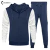 Chándales de los hombres Chándal Conjuntos de hombres Sudaderas con capucha de invierno Pantalones Conjunto de piezas Sudadera con capucha para hombre Sudadera de marca Sport Joggers Pantalones de chándal Traje masculino G221011