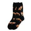 Chaussettes pour hommes Hot populaire animal de compagnie chien coton décontracté femmes hommes streetwear drôle blanc noir court heureux dessin animé T221011