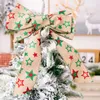 Decorações de arco do topper da árvore de Natal búfalo xmas xmas bowknot ornamentos de férias em casa decoração xbjk2210