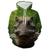 Heren hoodies mannen/vrouwen cap cap windbreaker jas sweatshirts modemerk herfst winter leeuw dierendrukkleding