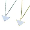 Pendentif classique breloque collier vente colliers pour homme femme style punk triangle inversé breloques chaîne marque de luxe bijoux couple pendentif saint valentin cadeau