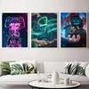 Tuval boyama yeni yemek uykusu neon oyunu tekrar oyun duvar sanat poster oyun oynayan oyun sanat resimleri çocuklar için resimler erkekler ro8954642