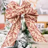 Arbre de Noël Topper Bow Décorations Buffalo Plaid Noël Bowknot Ornements Holiday Party Home Decor PHJK2210