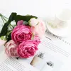 Dekorativa blommor 30 cm rose artificiell pion te höst silke falsk för DIY bröllop hem dekoration faux