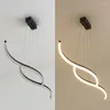 Ljuskronor whiteblack nordisk lampa ledde för kök sovrum matsal akryl hängande modern ljuskrona belysning armaturer