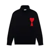 Дизайнерский свитер Черные мужские свитера высокая шея теплые вязаные рубашка Негабаритный Топ Женский Свитер Пуловер
